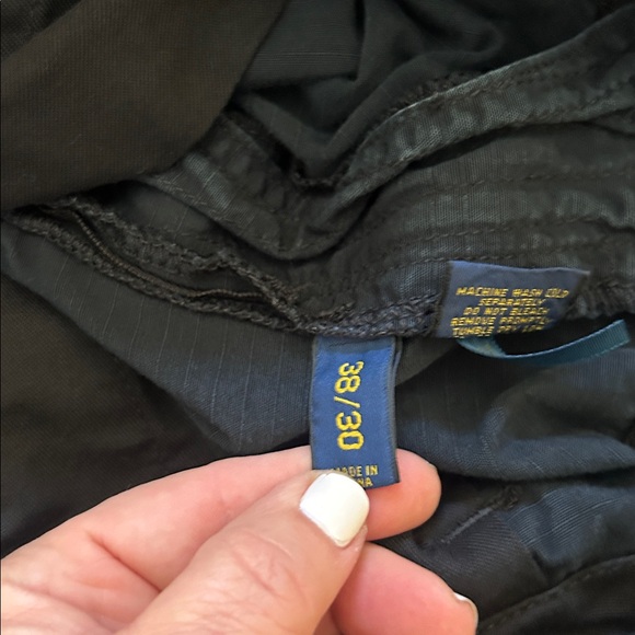 Men's Dark Blue Cargo Pants - Picture 6 of 6